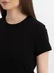 Черный футболка для женщин