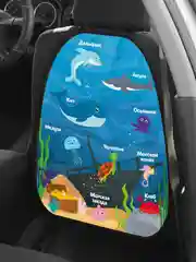 Морской защитный чехол на сиденье автомобиля / Защитная накидка на спинку сиденья / Незапинайка