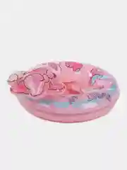 Розовый круг для плавания детский машинка с рулем
