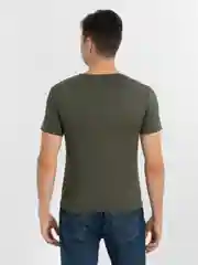 Зеленый футболка однотонная мужская