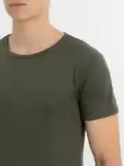 Зеленый футболка однотонная мужская