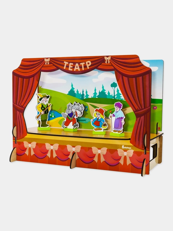 Кукольный театр Alatoys, 3 сказки, 20 фигур и сцена