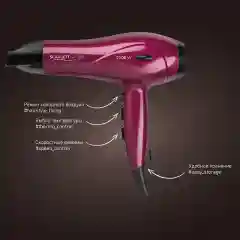 Фен SCARLETT SC-HD70I67, розовый, с функцией ионизации, 2000 Вт