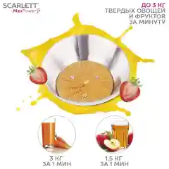 Соковыжималка центрифужная SCARLETT SC-JE50S27, бронза/черный, 1500 Вт