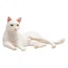 Фигурка KONIK «Кошка, белая, лежащая»