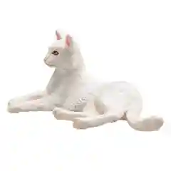 Фигурка KONIK «Кошка, белая, лежащая»