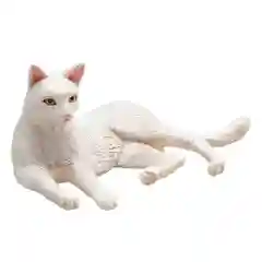Фигурка KONIK «Кошка, белая, лежащая»