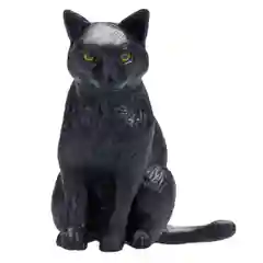 Фигурка KONIK «Кошка, чёрная, сидящая»