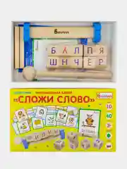 Интерактивная азбука Alatoys "Сложи слово", 5 букв, 10 кубиков, 40 заданий