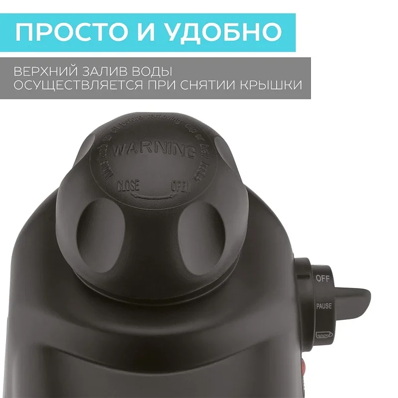 Кофеварка SCARLETT SC-037, черный, рожковая, 800 Вт