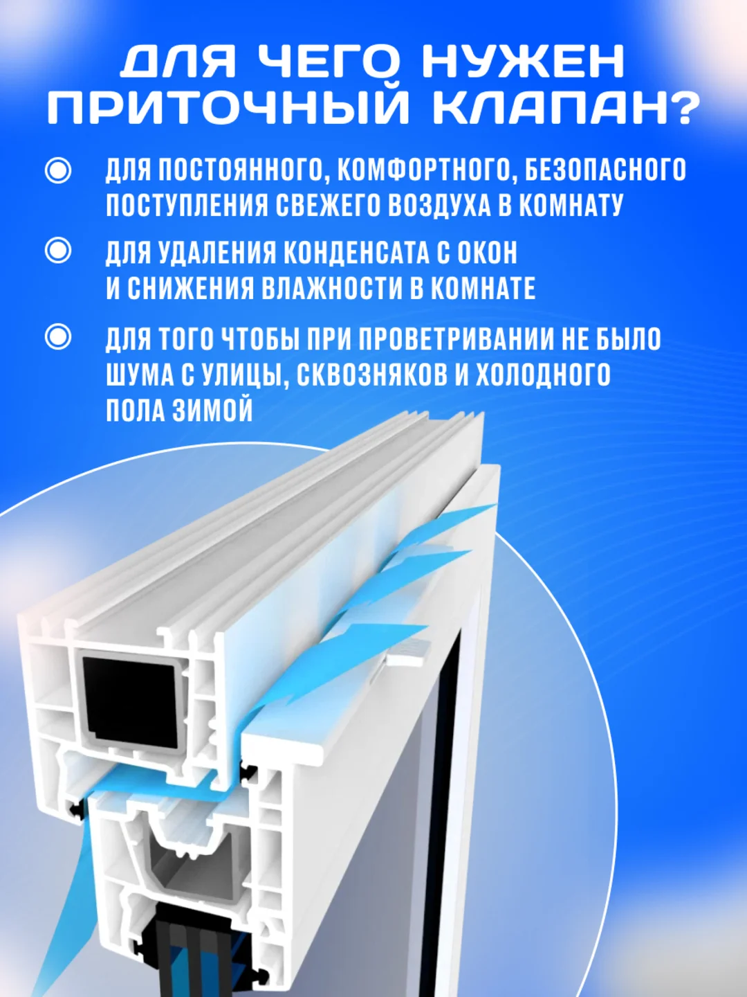 Оконный приточный клапан Бриз