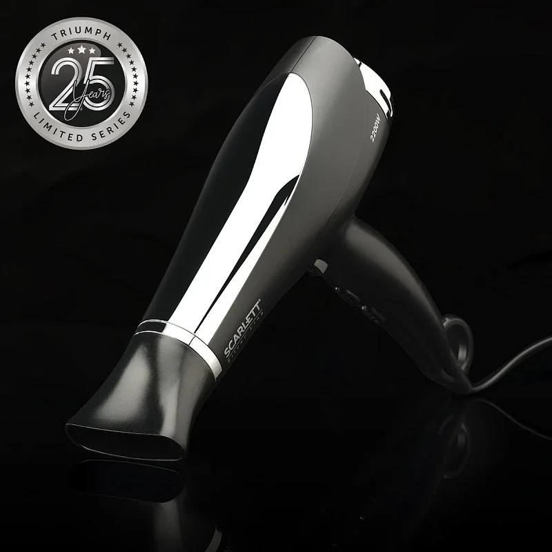 Фен SCARLETT SC-HD70I76, черный, 6 настроек, 2200 Вт