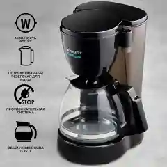 Кофеварка SCARLETT SC-CM33018, капельная, 600 Вт, черный