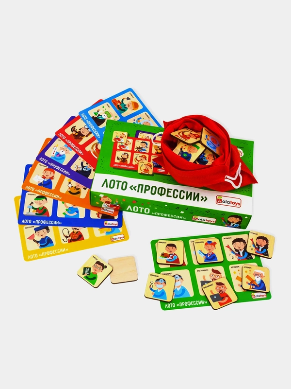 Лото Alatoys "Профессии", 42 фишки, 7 карточек