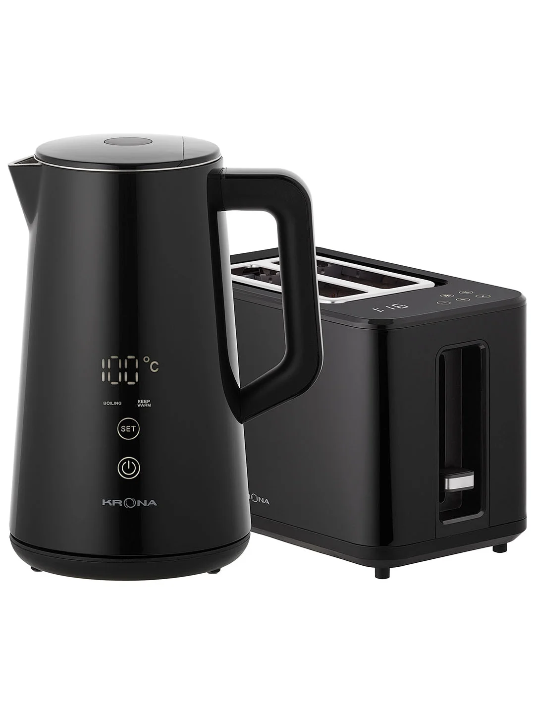 Тостер для хлеба KRONA Digitaler Black электрический, 2 слота