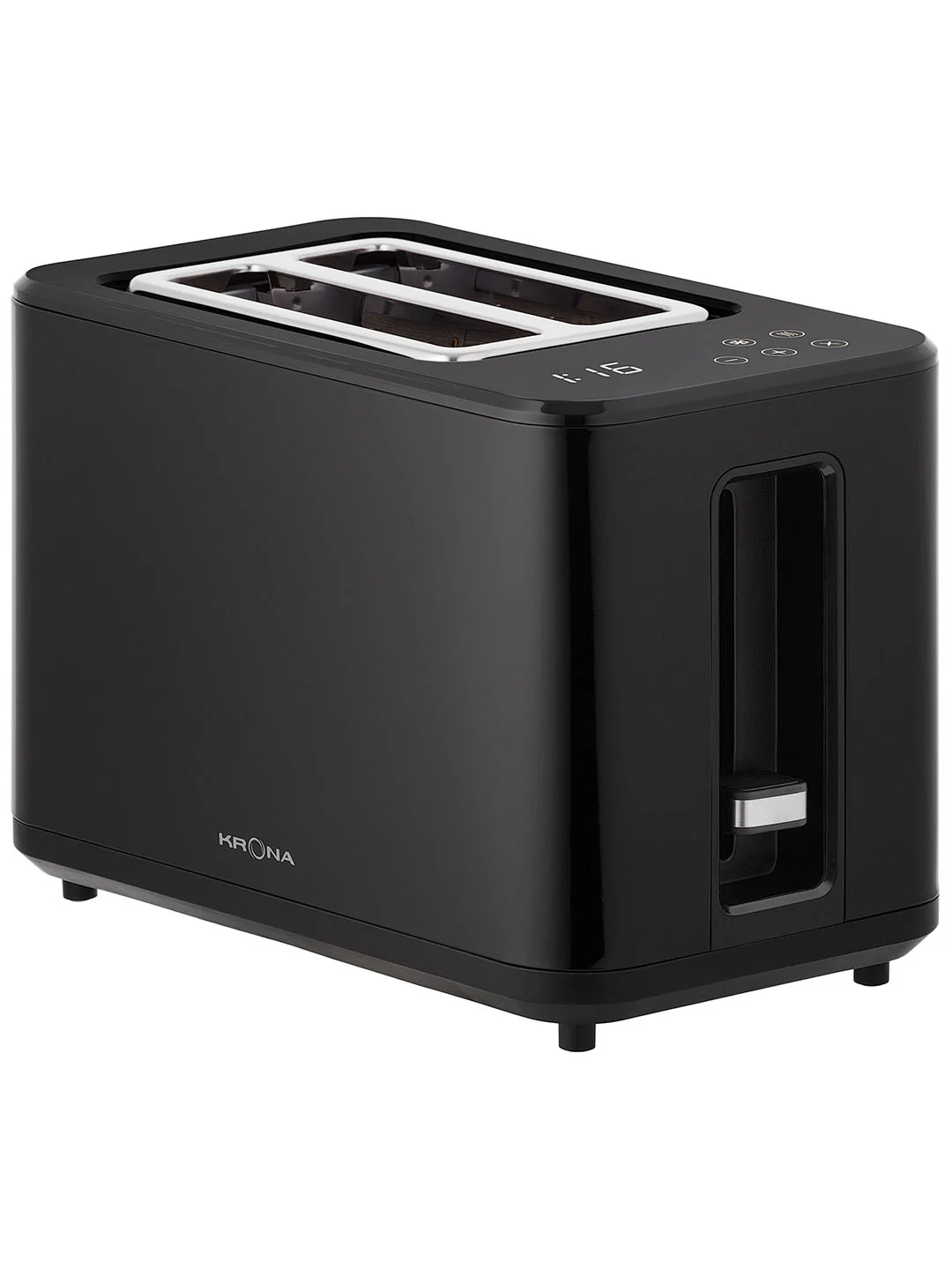 Черный тостер для хлеба KRONA Digitaler Black электрический, 2 слота