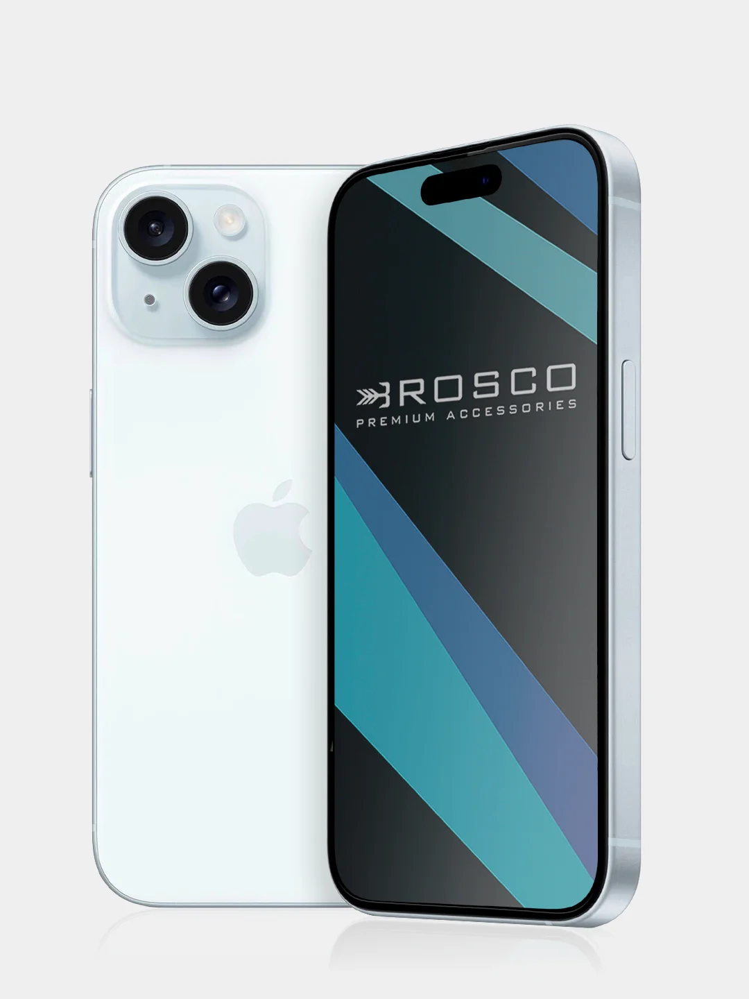 Белый 1-2 шт стекло для iPhone 15 защитное ROSCO олеофобное покрытие матовое антишпион с рамкой