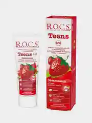Зубная паста ROCS Teens "Аромат знойного лета. Земляника", защита от кариеса, 74 г