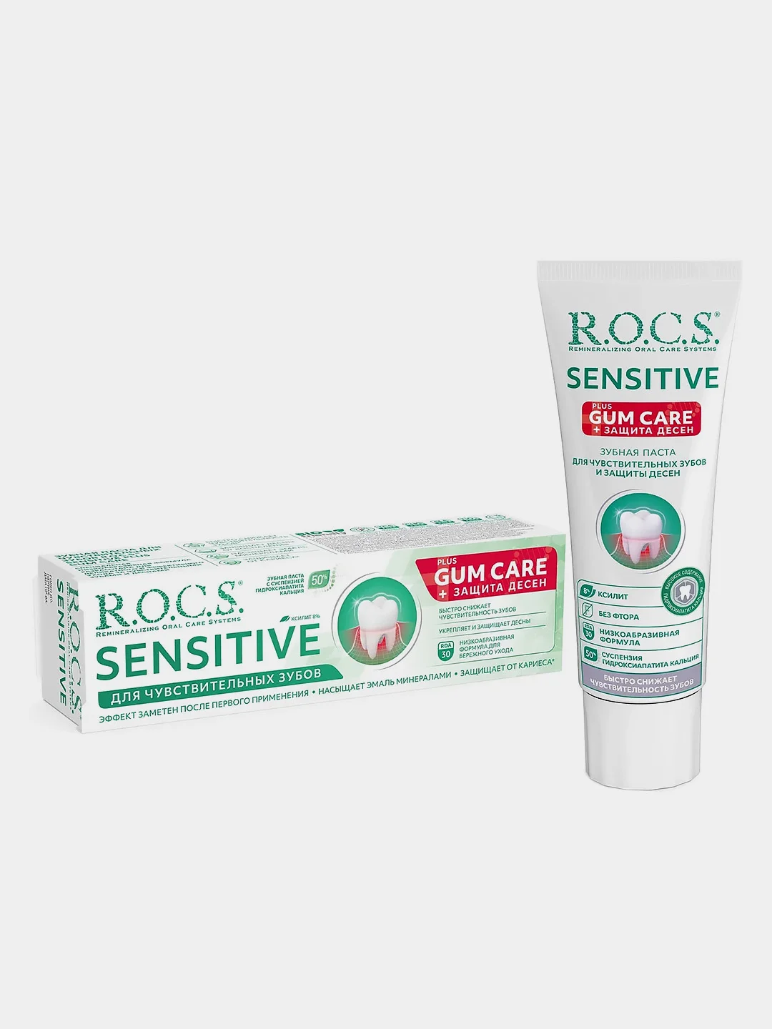 Зубная паста R.O.C.S. SENSITIVE Plus Gum Care, для чувствительных зубов и десен, 94 г