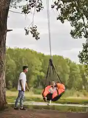 Оранжевый садовые качели, дачные, гамак 100х100 см
