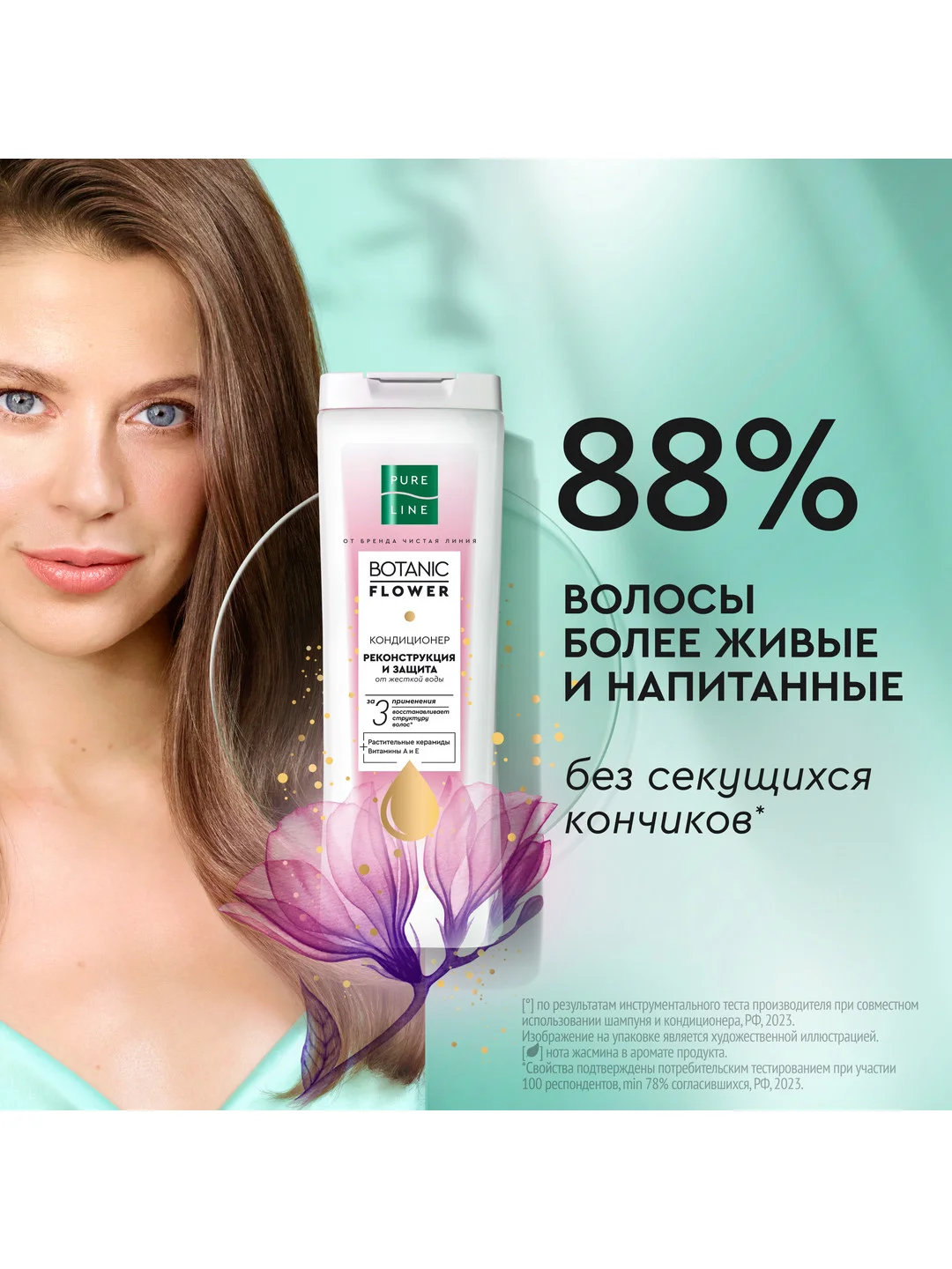 Кондиционер для волос Pure Line Реконструкция и защита, 400 мл