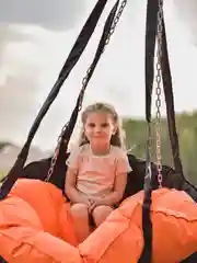 Оранжевый садовые качели, дачные, гамак 100х100 см