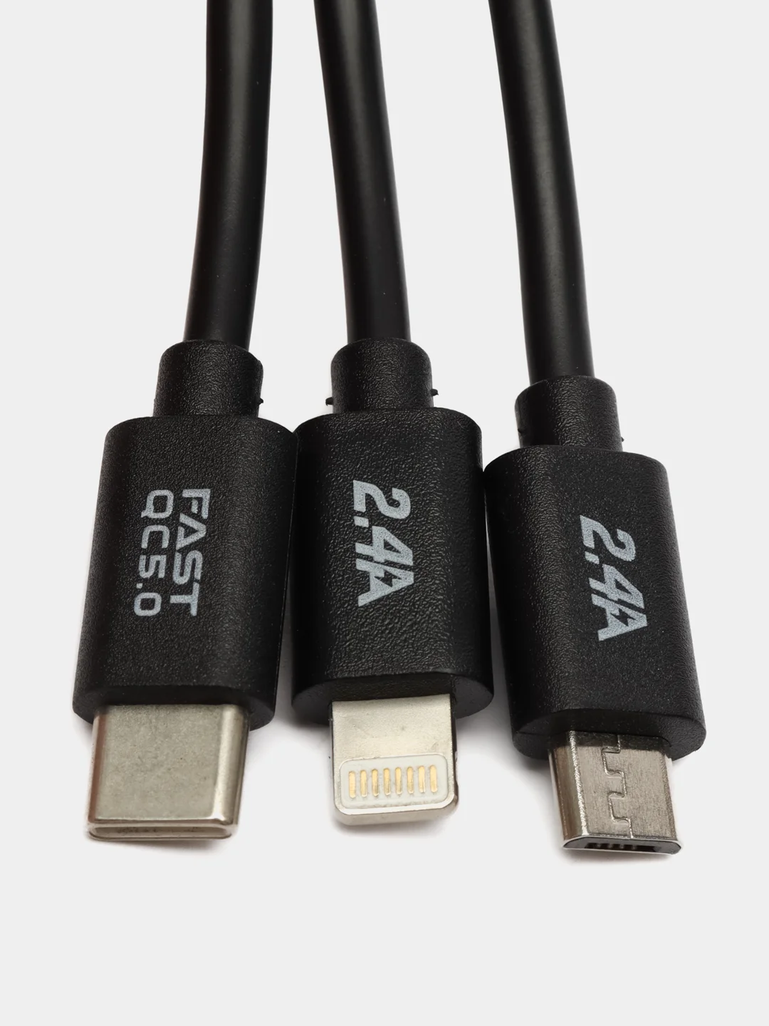 Автомобильное зарядное устройство TRANYOO 2USB + встроенный телескопический провод зарядки