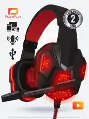 Багровый большие наушники игровые с микрофоном/Игровая гарнитура/Компьютерные игровые наушники
