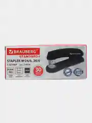 Степлер канцелярский для бумаги, скобы №24/6, 26/6 Brauberg "Standard+", до 30 листов