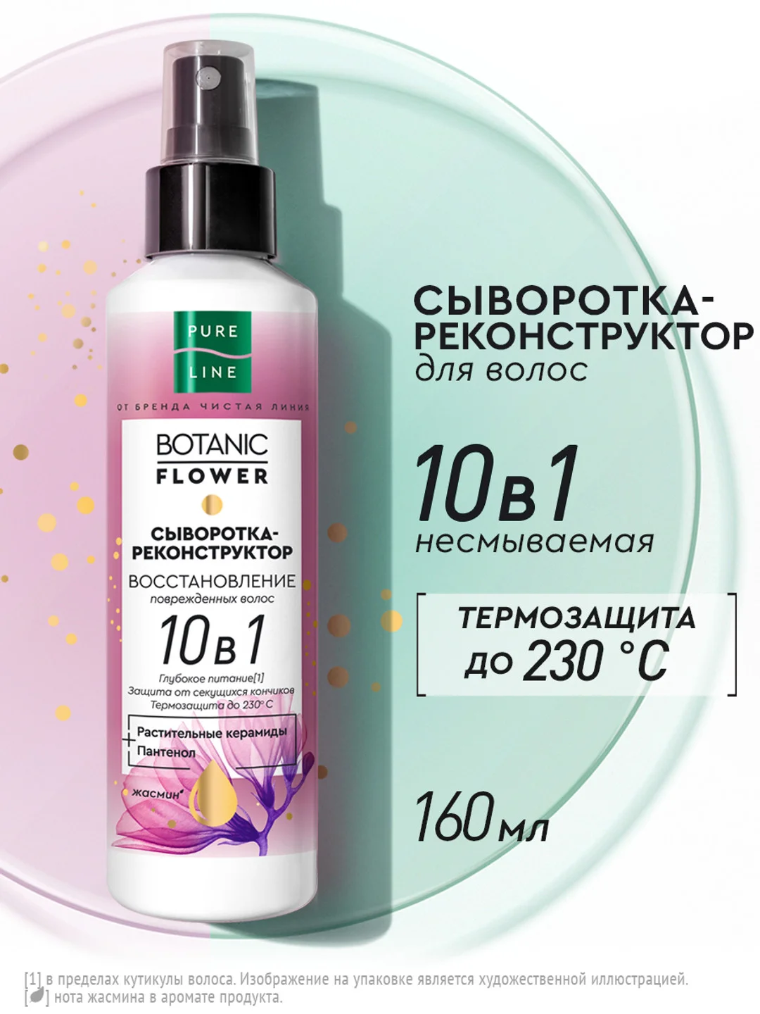 Сыворотка-реконструктор для волос Чистая линия Pure Line, увлажняющая, 160 мл