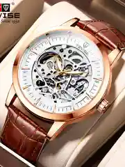 Часы механические мужские TEVISE GOLD скелетоны с автоподзаводом, водостойкие