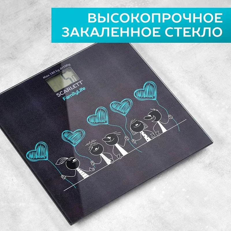 Весы напольные SCARLETT SC-BS33E019, 180 кг, рисунок