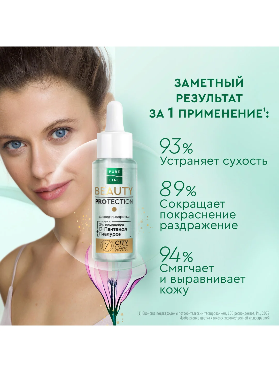 Флюид-сыворотка для лица Pure Line, 30 мл