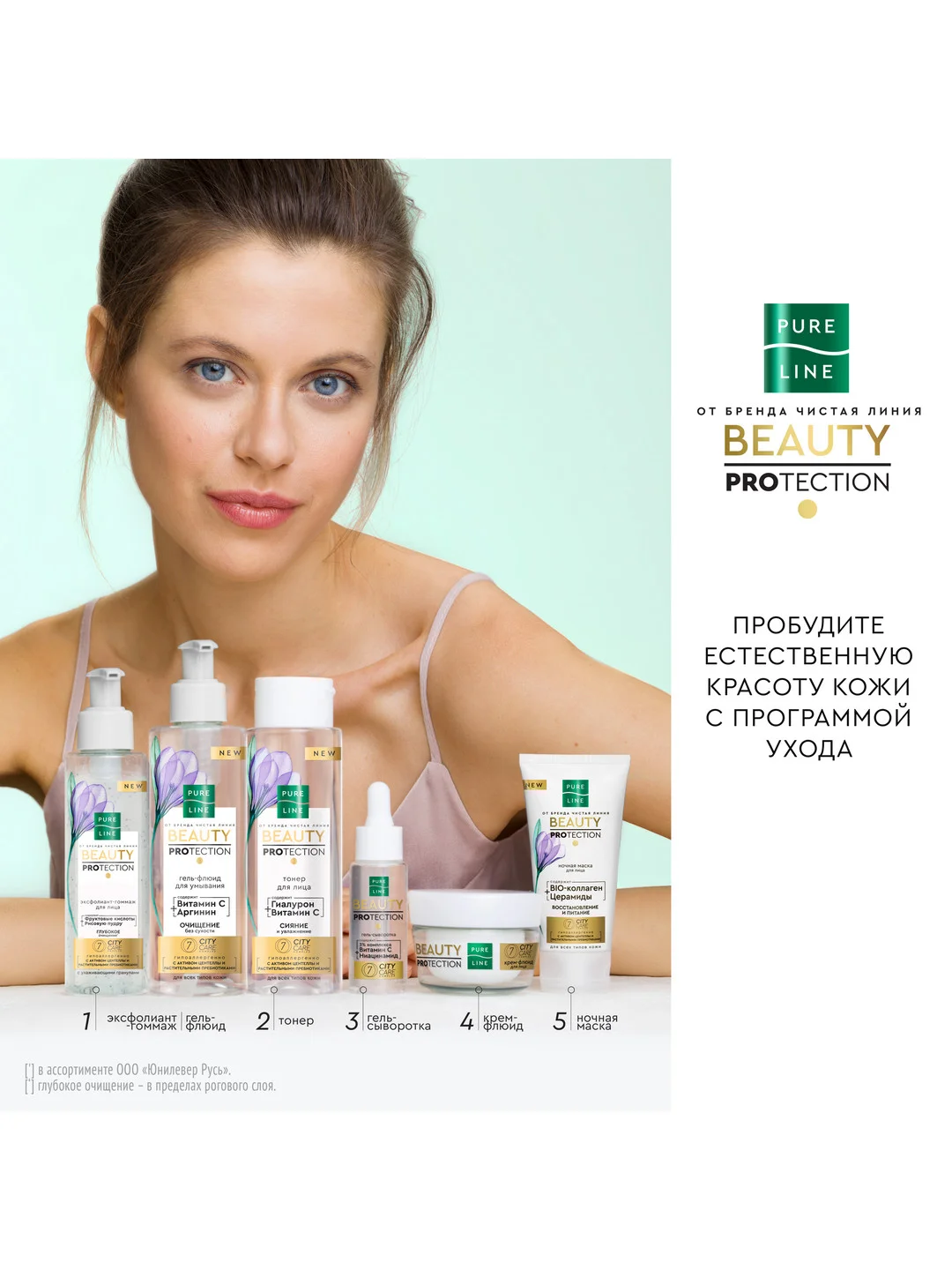 Флюид-сыворотка для лица Pure Line, 30 мл