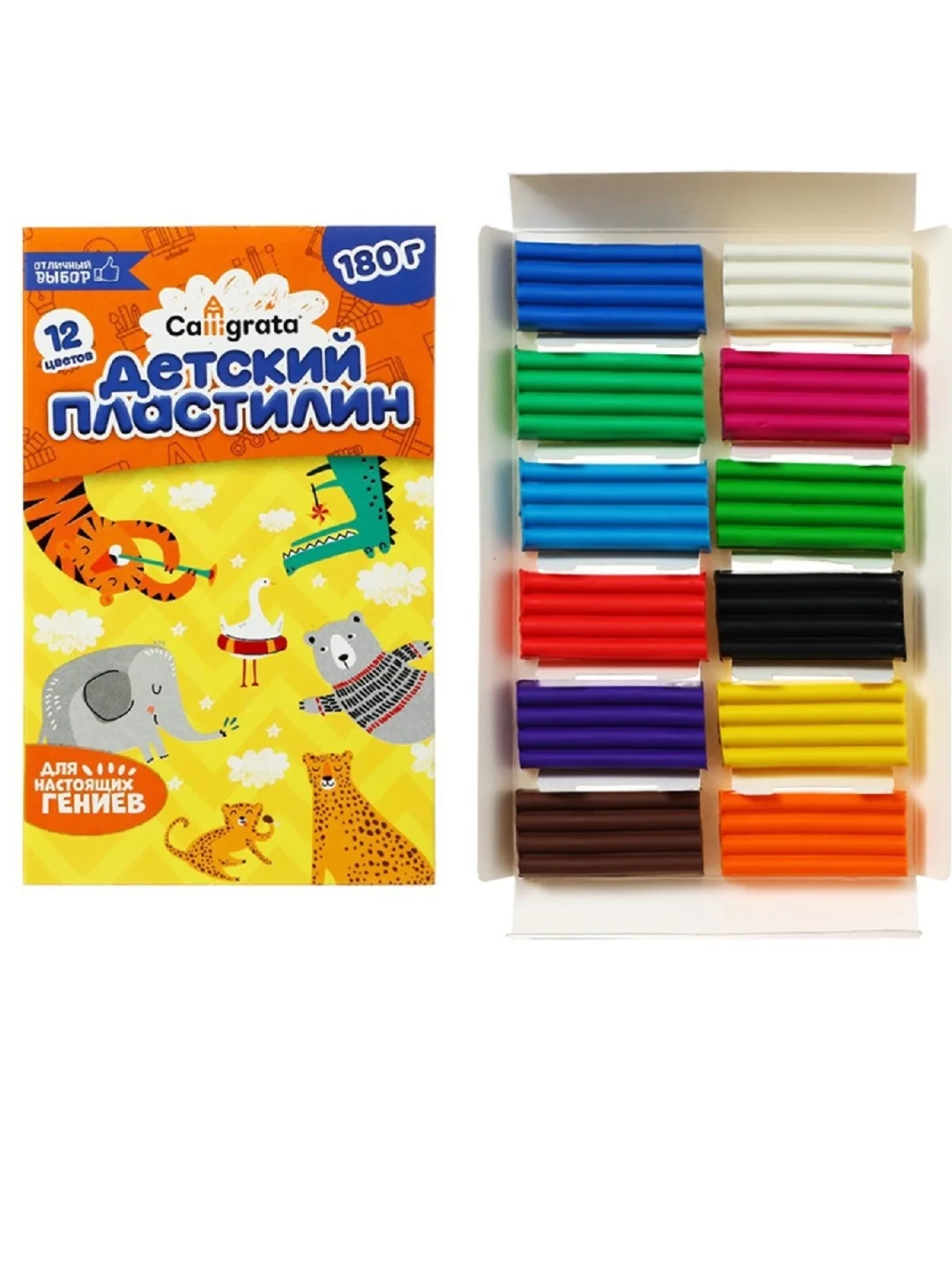 Пластилин 6 цветов, 10 цветов, 12 цветов