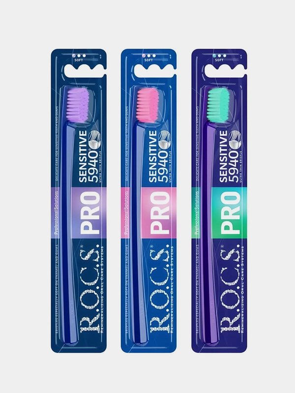 Зубная щетка R.O.C.S. PRO SENSITIVE, для чувствительных зубов, мягкая щетина