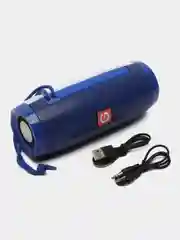 Синий портативная Bluetooth-колонка TG 157, с радио и светомузыкой, беспроводная