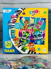 Мозаика детская пазл для малышей енотки енот любимые герои из мультика 64 енотик логика