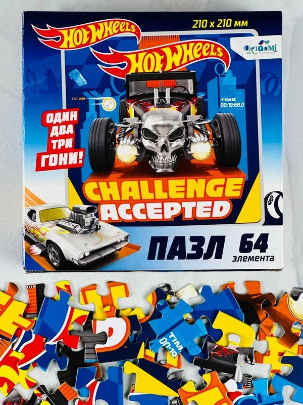 Мозаика для мальчиков хот вилс Hot wheels 64 гонки гоночная машина гонки пазлы детские