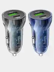Автомобильное зарядное устройство Hoco Z47A Transparent 1xUSB, 1xUSB-C, 3А, PD30W, QC3.0