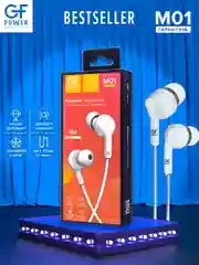 Белый наушники проводные с микрофоном GFPower M01
