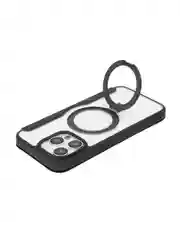 Черный чехол-книжка MagSafe для iPhone 15, 15 Pro, 15 Pro Max, BROSCORP, из экокожи, пластик, силикон