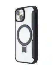 Черный чехол-книжка MagSafe для iPhone 15, 15 Pro, 15 Pro Max, BROSCORP, из экокожи, пластик, силикон