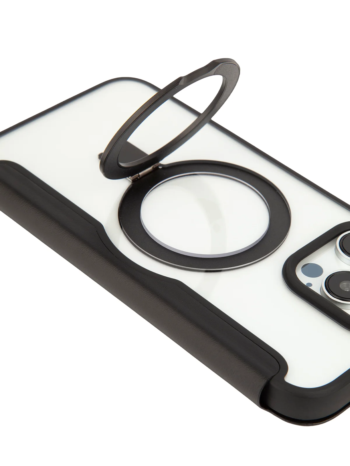 Черный чехол-книжка MagSafe для iPhone 15, 15 Pro, 15 Pro Max, BROSCORP, из экокожи, пластик, силикон