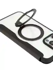 Черный чехол-книжка MagSafe для iPhone 15, 15 Pro, 15 Pro Max, BROSCORP, из экокожи, пластик, силикон