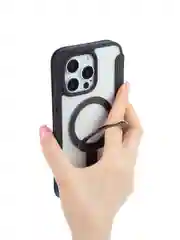 Черный чехол-книжка MagSafe для iPhone 15, 15 Pro, 15 Pro Max, BROSCORP, из экокожи, пластик, силикон