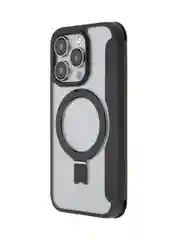 Черный чехол-книжка MagSafe для iPhone 15, 15 Pro, 15 Pro Max, BROSCORP, из экокожи, пластик, силикон