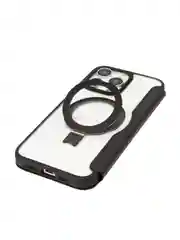 Черный чехол-книжка MagSafe для iPhone 15, 15 Pro, 15 Pro Max, BROSCORP, из экокожи, пластик, силикон