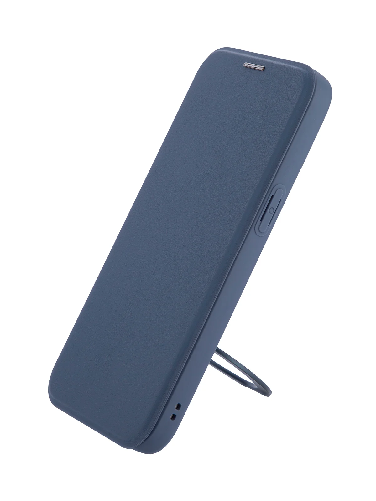 Синий чехол-книжка MagSafe для iPhone 15, 15 Pro, 15 Pro Max, BROSCORP, из экокожи, пластик, силикон