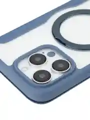 Синий чехол-книжка MagSafe для iPhone 15, 15 Pro, 15 Pro Max, BROSCORP, из экокожи, пластик, силикон